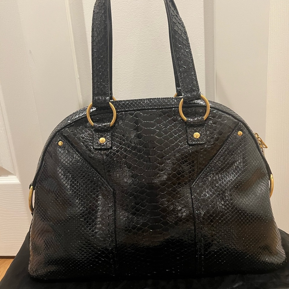 Authentic Ysl Muse Python Shoulder Bag - image 2